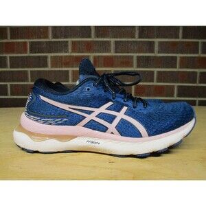 Asics Women Gel Nimbus 24 Blue Pink 1012B201 Sneakers Running Shoes Size 8.5